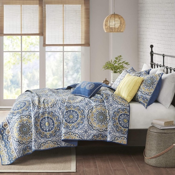 Madison Park Tangiers Quilt Modern Classic Design All Season - Picture 2 of 7